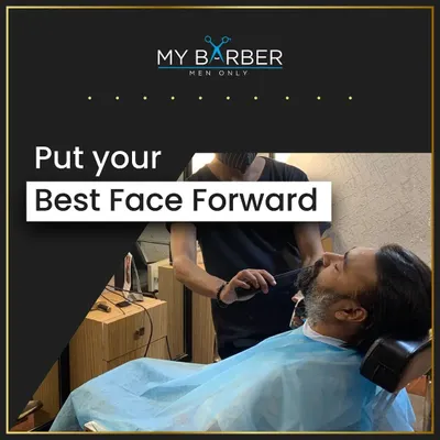 Whether it is for a wedding or a big meeting, we help you put your best face forward. This image captures a client getting a precise beard trim, a key part of a sharp, well-groomed look.