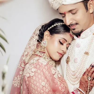 A serene and intimate portrait of Nupur and Chinmay. These quiet moments, away from the chaos, are just as important as the grand celebrations.