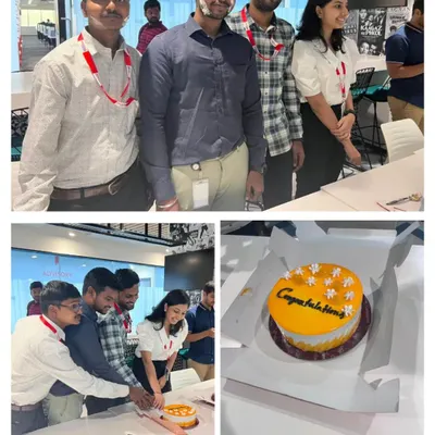 My team surprised me with a cake to celebrate becoming a CA. This milestone wasn't just a personal achievement but a team effort, reflecting the supportive approach I take with my own clients.