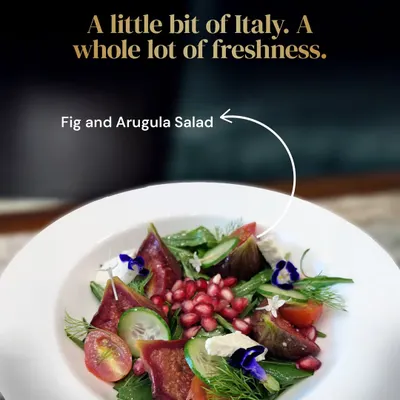 This Fig and Arugula salad brought a touch of Italy to a wedding tasting menu. It was an ode to a place the couple loved, designed to be crisp, vibrant, and just the right amount of indulgent.