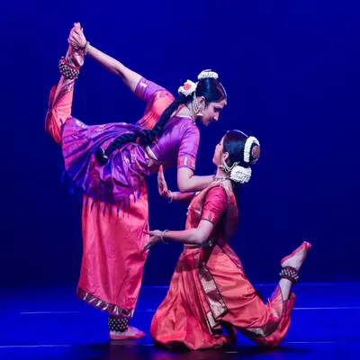 A challenging and beautiful pose from a duet with Apeksha Kamath. This kind of collaborative work requires immense trust, coordination, and a shared artistic vision.
