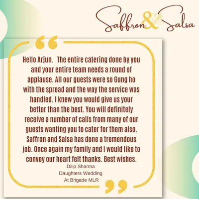 Testimonials like this make us work harder and deliver better every time. We are so grateful when our clients and their guests are "Gung ho" with our food and service.