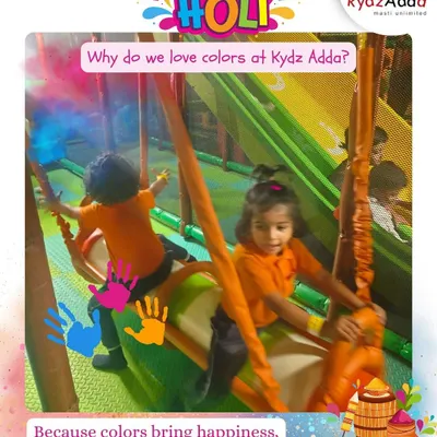 Happy Holi from Kydzadda! We love colors because they bring happiness, creativity, and imagination to life, just like our play area does every day.
