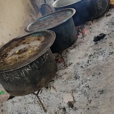 This is how we get the authentic smoky flavor in our dishes. We use traditional large pots, known as 'degs', cooked over open fire, a method we have perfected over the years.