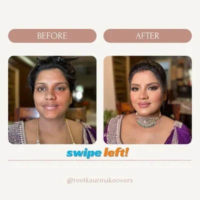 This before-and-after of a beautiful mom-to-be shows the power of makeup. We addressed discoloration using color correction and careful application to achieve a glowing, even-toned look that made her feel amazing.