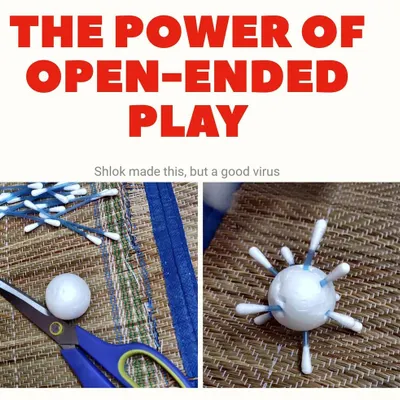 Children process the world around them in their own unique ways. After hearing so much about viruses, my son created this "good virus" using craft supplies. It’s a powerful reminder of the importance of open-ended play for helping kids understand and express their feelings.