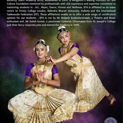 Established in 2009, Butterfly Talent Academy is a premium arts and culture foundation mentored by professionals. We are affiliated with prestigious institutions like Trinity College London and offer a wide range of certification options.