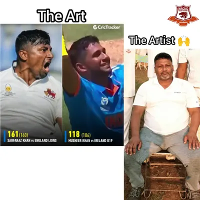 The Art and The Artist. I am just a guide, but seeing my boys Sarfaraz and Musheer both score centuries for India and India U19 on the same day is a moment of immense pride. This is the fruit of years of relentless hard work.