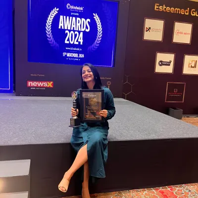 It’s always a special feeling to be recognized for the work my team and I pour our hearts into. Here I am on stage after receiving the NDIA Design Award in 2024. I'm so grateful for the support of my team, clients, and everyone involved.