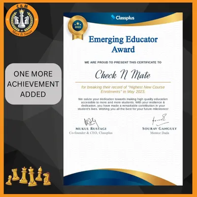 We are proud to receive the Emerging Educator Award from Classplus for our high number of new course enrollments.