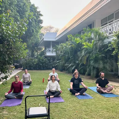 It was an honor to guide this group of seekers from the USA on their Yoga Yatra. This moment was a manifestation of a long-held dream. It reminded me that the language of yoga is universal, connecting us all through energy and presence.