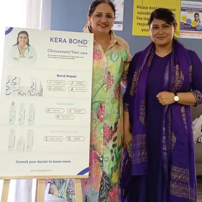 I am thrilled to introduce KERA BOND, my line of clinic-grade hair care products. Here I am at the launch event, showcasing solutions for bond repair, swim care, and post-pregnancy hair needs.