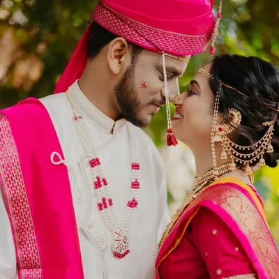 An intimate moment between the bride and groom. Her soft, traditional makeup is perfect for these close up, emotional shots.