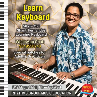 It is truly never too late to follow your passion. We are proud to have students like 56-year-old Shanti Fernandes, who is joyfully learning the keyboard in our special batch for adults and senior citizens.