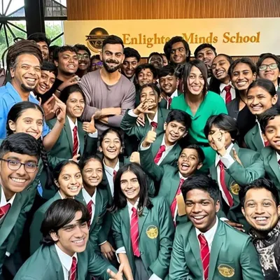 On set with Virat Kohli and the talented young cast for a Luxor ad film. We directed the dance sequences, ensuring the energy was high and the choreography fit the vision of the project perfectly.