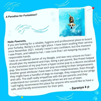 I am so grateful for reviews like this. It confirms that we are providing a reliable, hygienic, and friendly environment that pawrents can trust for their precious furbabies.