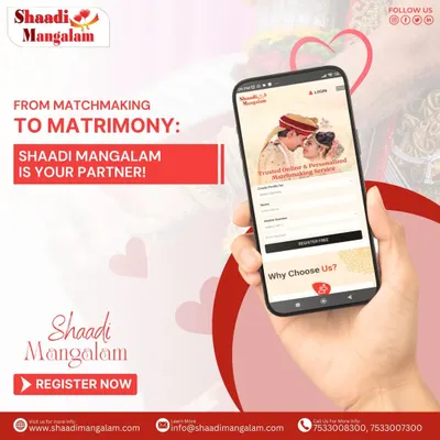 Our mobile-friendly platform puts the power of matchmaking in your hands. From browsing profiles to connecting with matches, we are your trusted partner every step of the way, from matchmaking to matrimony.