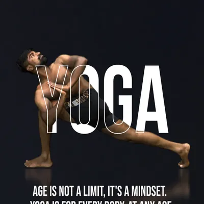 My yoga philosophy is simple: it's for everyone. This powerful pose, the extended side angle or Utthita Parsvakonasana, demonstrates the strength and flexibility we build in our classes, which are open to all levels.