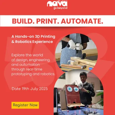 Build. Print. Automate. This poster captures the essence of my hands-on 3D printing and robotics experience, where students explore design, engineering, and automation through real-time prototyping.
