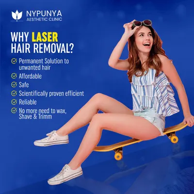 Why choose laser hair removal? It's a permanent, affordable, and safe solution for unwanted hair. This scientifically proven method is reliable and eliminates the need to ever wax, shave, or trim again.