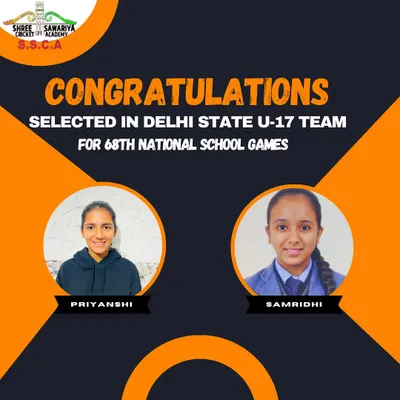 A huge congratulations to our players Priyanshi and Samridhi for their selection in the Delhi State U-17 team for the National School Games.