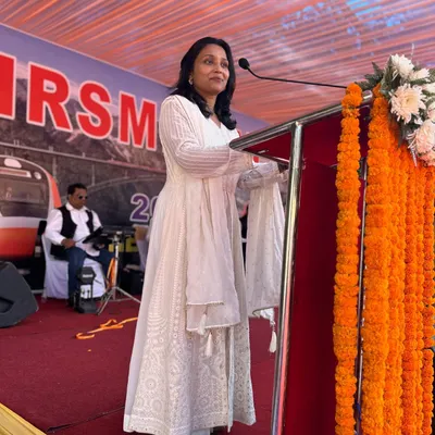 A full view of the stage setup for the IRSME Day event. As an anchor, I coordinate with the event planners to ensure everything, from my position on stage to the technical checks, is perfect for a seamless show.