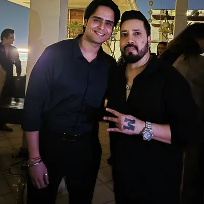 Attending a pre-Diwali party at Mika Singh's place. It's always great to connect with fellow artists and legends of the Bollywood music scene.