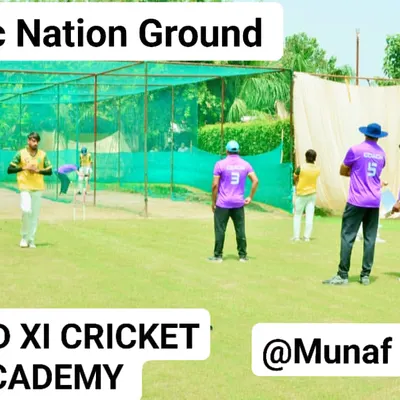 Former Indian pacer Munaf Patel observing a net session at our academy. His guidance is invaluable for our aspiring fast bowlers.