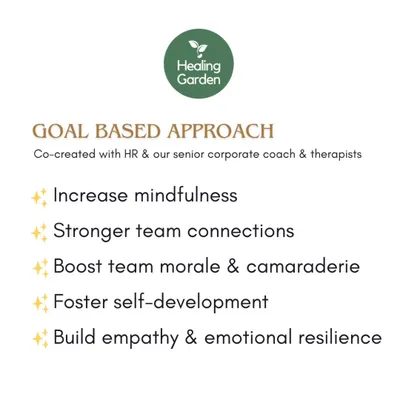 Our goal-based approach is co-created with HR professionals and therapists. We focus on increasing mindfulness, strengthening team connections, and boosting morale to foster a positive and resilient work environment.