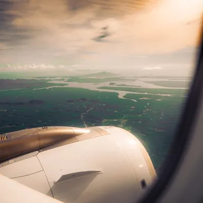 A view from my airplane window flying into Krabi, Thailand. The start of a solo backpacking journey filled with rain, peace, and new memories.