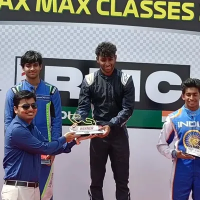 Our driver Rishon Rajeev claims the top step of the podium, securing a decisive P1 finish in both the prefinals and finals of the MECO FMSCI National Karting Championship 2024, Round 3.