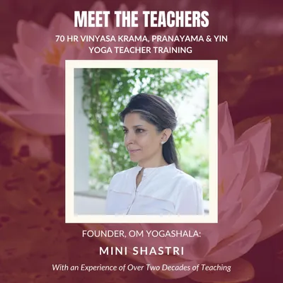 With over two decades of teaching experience, my work is rooted in the T Krishnamacharya tradition and Vinyasa Krama. I founded Om Yogashala to create a space where students can nourish their body and mind through the sister sciences of Yoga and Ayurveda.
