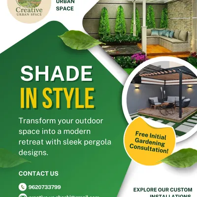 Shade in style with a custom-designed pergola. A sleek pergola not only provides relief from the sun but also defines an outdoor space, creating a modern and sophisticated retreat for lounging or dining. I offer free initial consultations for these installations.