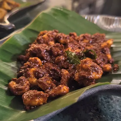 My Prawns Ghee Roast is a dish that always wins hearts. This recipe, inspired by my travels in the south, was a clear winner at my pop-up in Goa. It's rich, spicy, and utterly delicious.