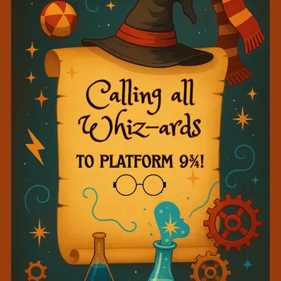Calling all Whiz-ards. Our magical science parties begin with an invitation to a world of wonder, blending popular wizarding themes with real, hands-on STEM learning.