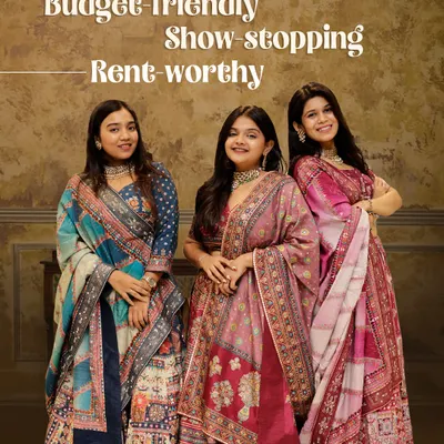 Getting the whole squad ready for a wedding is my specialty. I have a huge collection of coordinated and complementary lehengas so your entire bridesmaid team can look stunning together. Why buy multiple outfits when you can rent show-stopping looks for everyone?