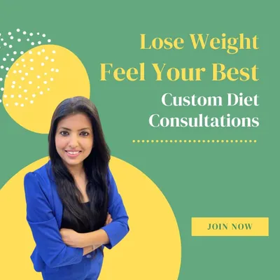 Are you struggling to lose weight or maintain a healthy diet? I offer personalized diet consultations tailored to your individual needs, lifestyle, and goals. Let's work together to create a plan that is both nutritious and delicious.