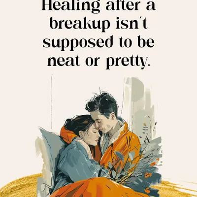 Healing after a breakup is not a neat or pretty process. It's messy, non-linear, and requires immense self-compassion.