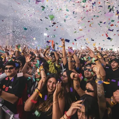 This is what it's all for. A massive crowd, hands in the air, confetti falling. This moment of pure collective joy at the Charlotte de Witte show is the ultimate reward.