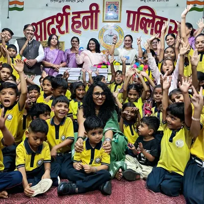 Today was truly special. I visited a school in Indore for underprivileged children, and my heart is still full. This is why I do what I do, to spread joy and support education.