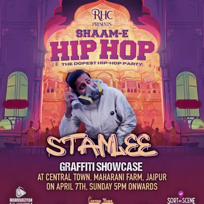 This is a poster from Shaam-e-HipHop, where I did a live graffiti showcase. Events like these are my element, where music, art, and culture all come together.