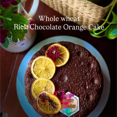 A whole wheat rich chocolate orange cake, perfect for all the November and December birthdays. The combination is a classic for a reason.