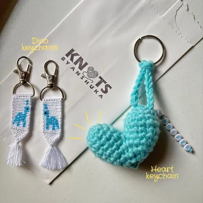A peek into my weekly creative chaos. This week I made these cute dino keychains and a personalized heart keychain for a customer named Jennifer.