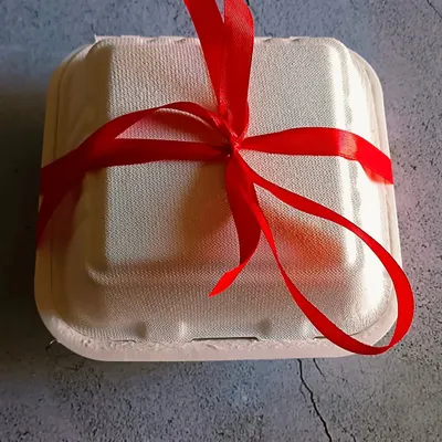 My bento cakes are perfect for gifting or small celebrations. This one is beautifully packaged with a red ribbon, ready to be delivered as a sweet surprise.