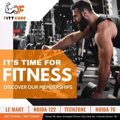 It's always time for fitness. This graphic invites you to discover our flexible membership options, designed to fit your lifestyle and help you start your transformation today.