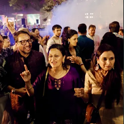 This is what a successful wedding party looks like. Happy guests dancing, singing along, and completely lost in the moment. We feed off this energy all night long.
