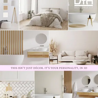This isn't just decor, it's your personality in 3D. This mood board shows how I combine textures, a neutral color palette, and clean lines to create a cohesive vision for your home. We start here to ensure the final space is your personal sanctuary.