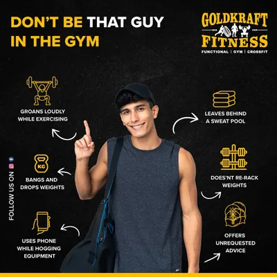 Don't be that guy in the gym. This is a friendly reminder on gym etiquette, like re-racking your weights and wiping down equipment, to ensure a great experience for everyone.