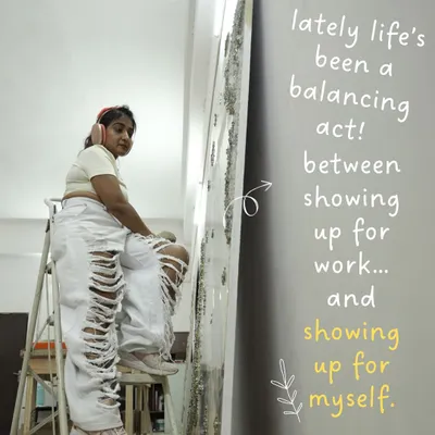 Lately, life has been a balancing act between showing up for work and showing up for myself. This is a quiet reminder that the mess is part of the magic and that growth often looks like quiet, consistent effort. If you're figuring things out, I see you.
