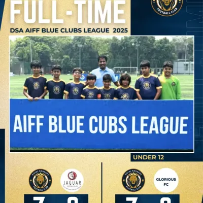 A dominant performance by our U-12 team in the DSA AIFF Blue Cubs League, securing two massive wins. The scoreboard reflects the teamwork and offensive skills we drill in our training sessions.